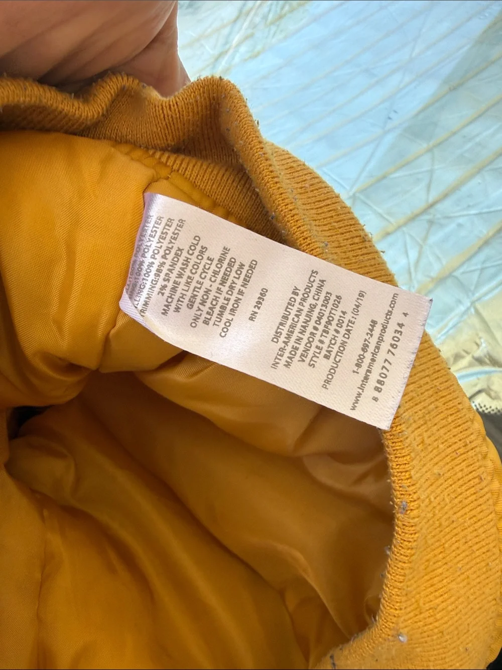 dip Yellow Kids Puffer Jacket with Patch Details